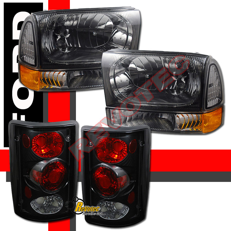00 04 Ford Excursion Smoke Headlights Corner Signal Tail