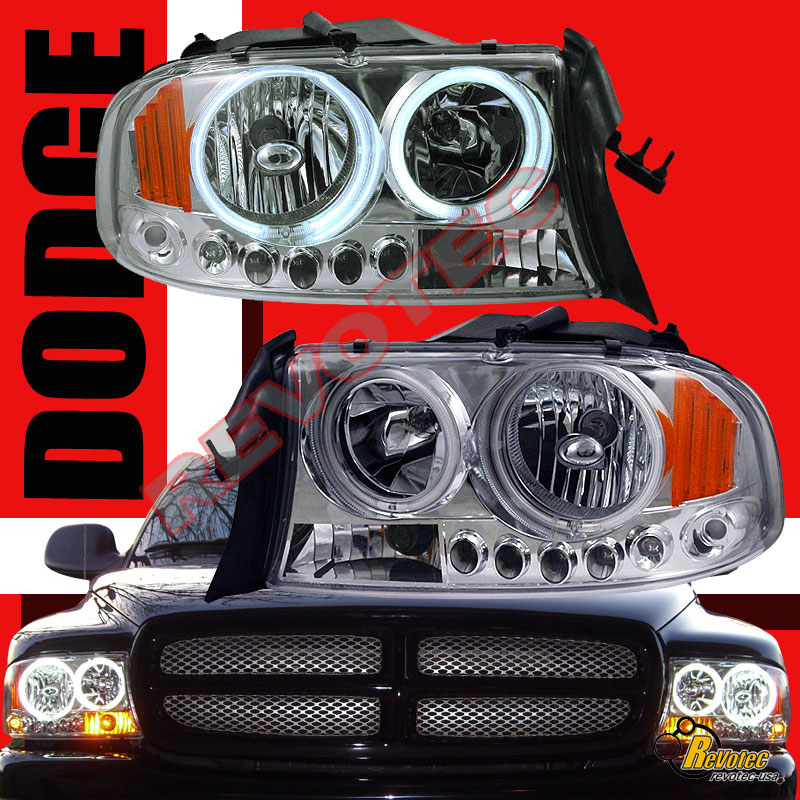 98 99 00 01 02 03 04 DODGE DAKOTA DURANGO DUAL CCFL HALO RIMS & LED