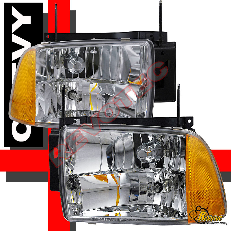 95 96 97 Chevy Blazer S10 Headlights Lamps Set 1 Pair