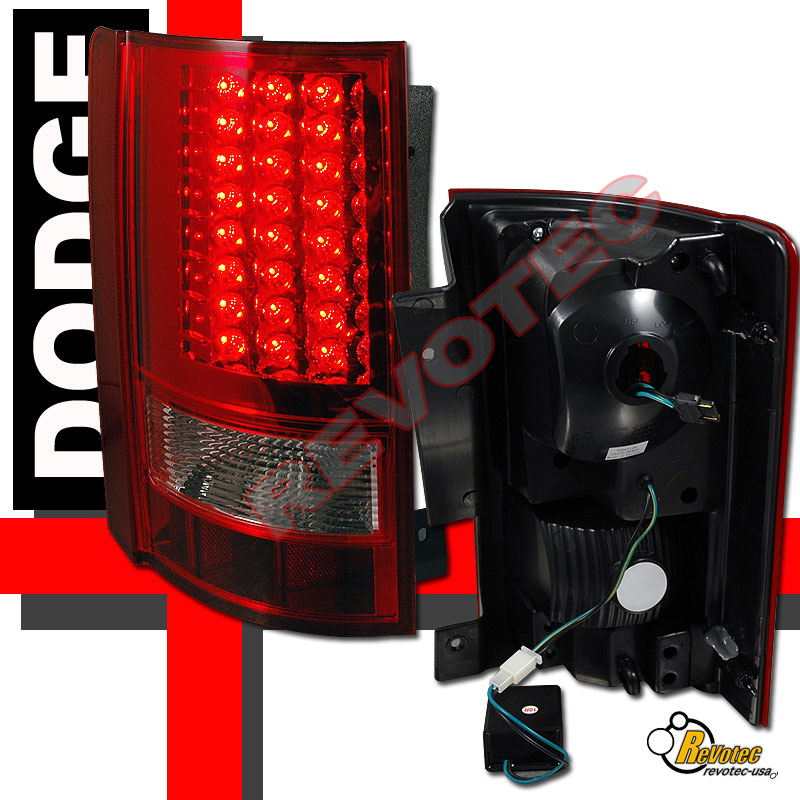 2008-2010 Dodge Grand Caravan Town & Country Red LED Tail Lights Lamps RH & LH 2010 Dodge Grand Caravan Tail Light Bulb Replacement