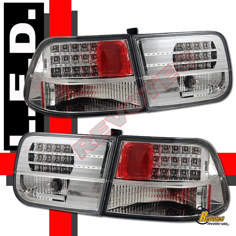 96-00 Honda Civic 2Dr Coupe LED Tail Lights Chrome 97 98 99 | eBay