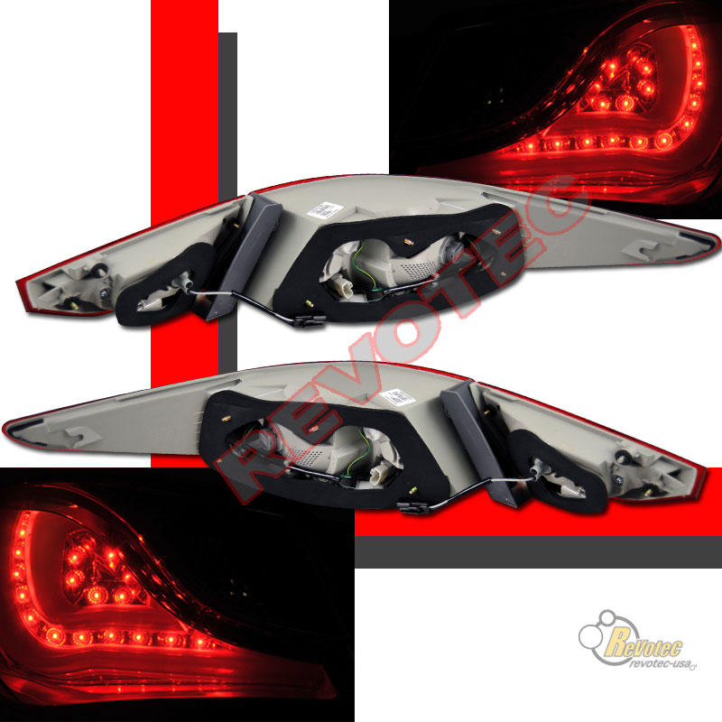 Black Led Tail Lights For Hyundai 2011 2012 Sonata Se Gls